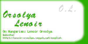 orsolya lenoir business card
